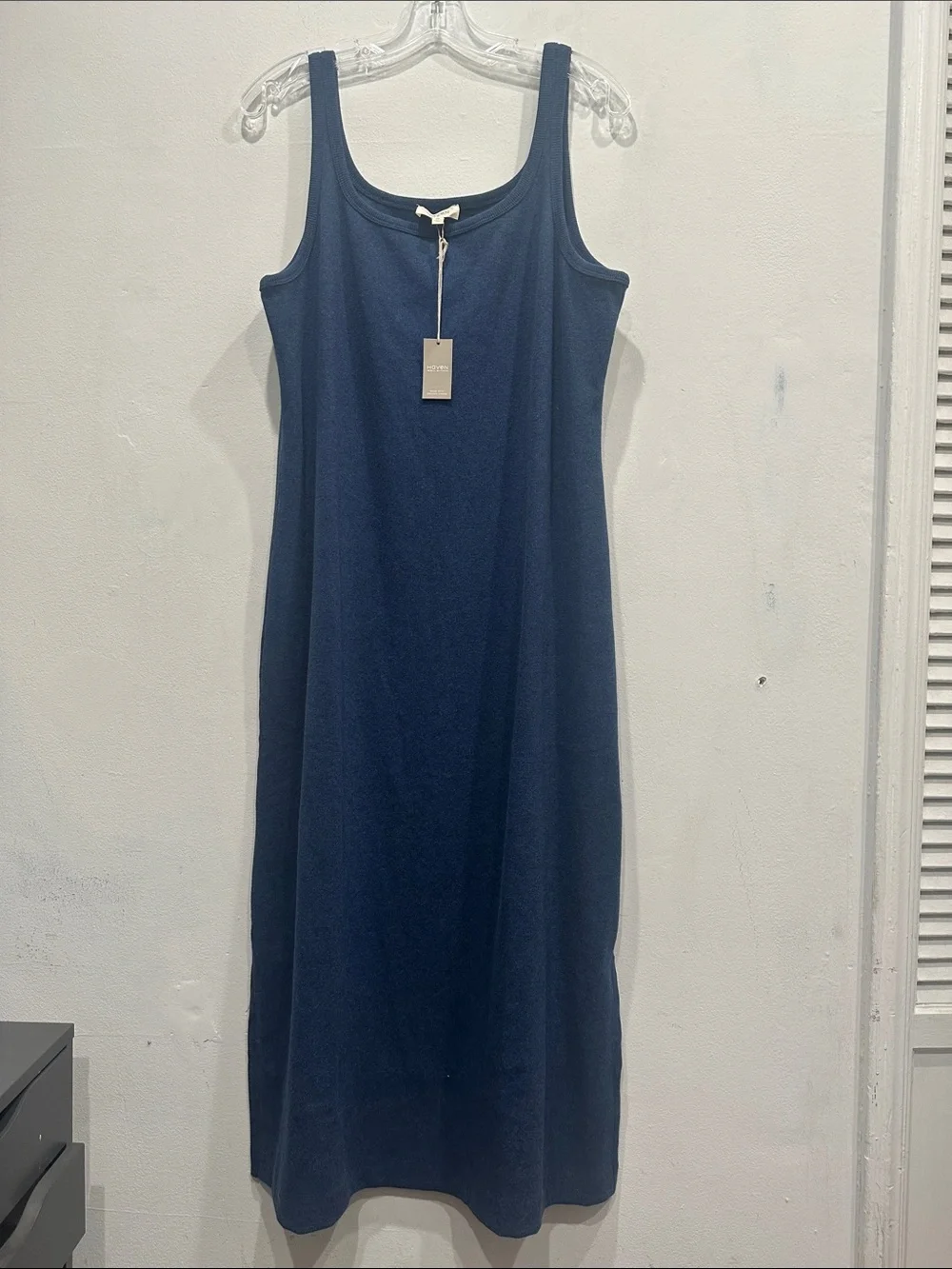 Haven Well Within blue Organic Cotton Ribbed Knit Dress size XL NWT lounge - Picture 2 of 7